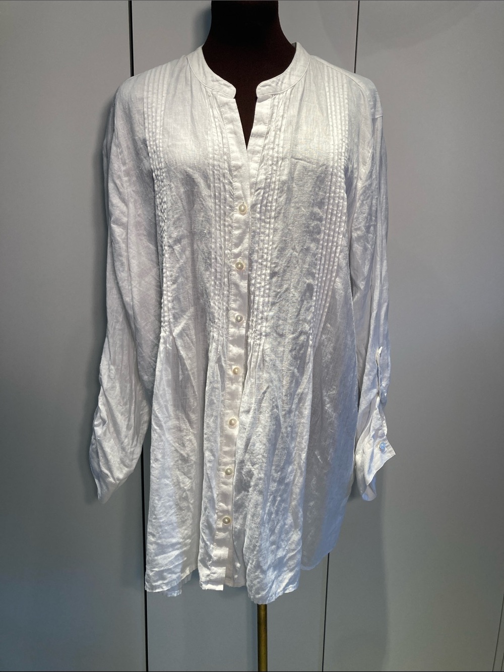J.Jill love linen white tunic top Petite XL